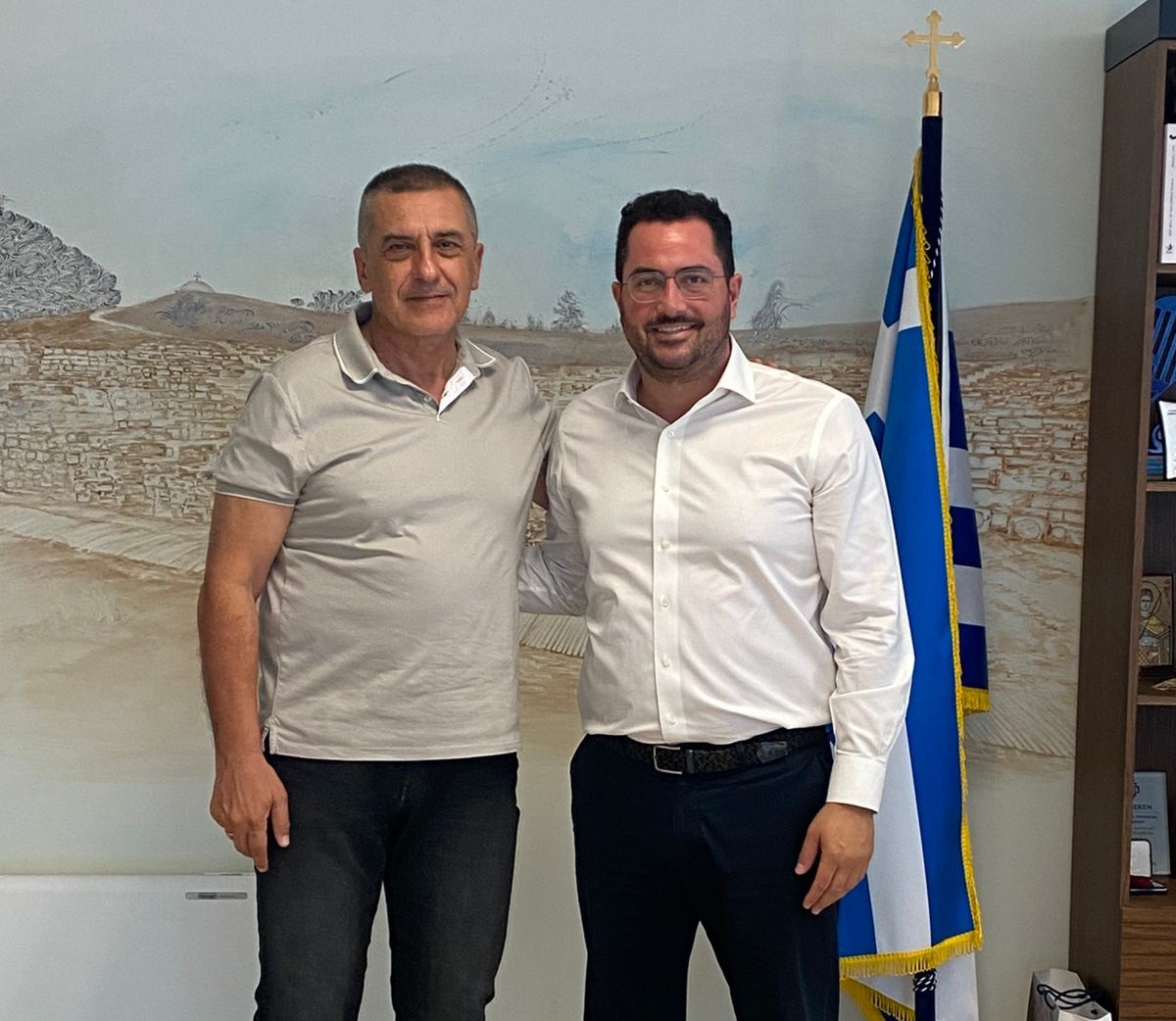 Πολιτική προστασία και ζωονόσοι στο επίκεντρο της συνάντησης του Δ. Κουρέτα με τον γραμματέα του ΠΑΣΟΚ Α. Σπυρόπουλο