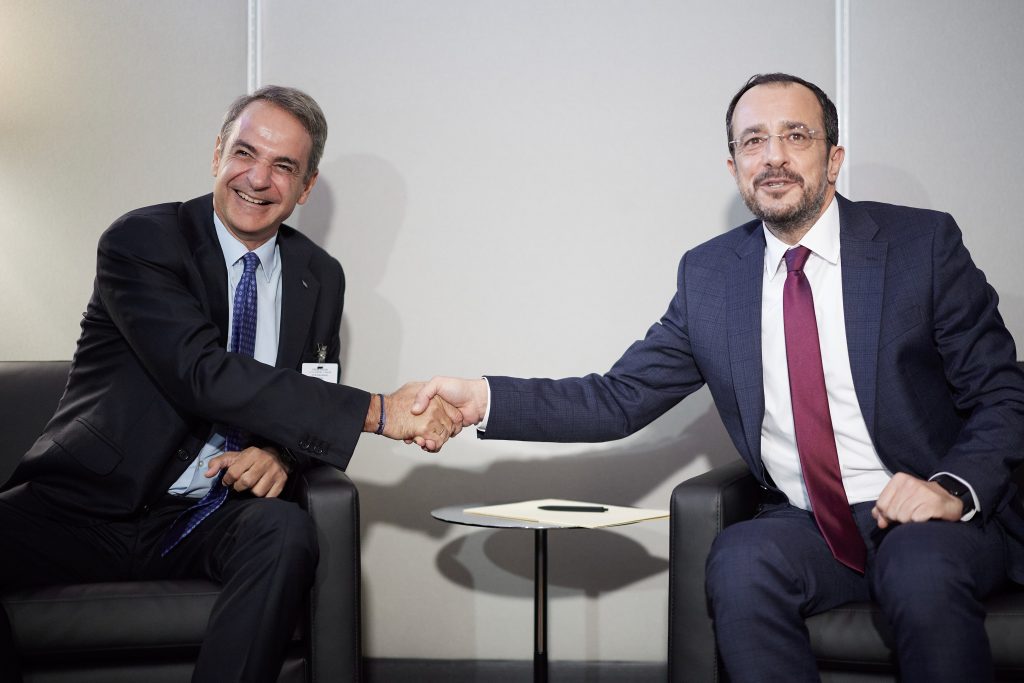 Μητσοτάκης  Χριστοδουλίδης: Κοινό μέτωπο για το Κυπριακό και τα ενεργειακά έργα στρατηγικής σημασίας