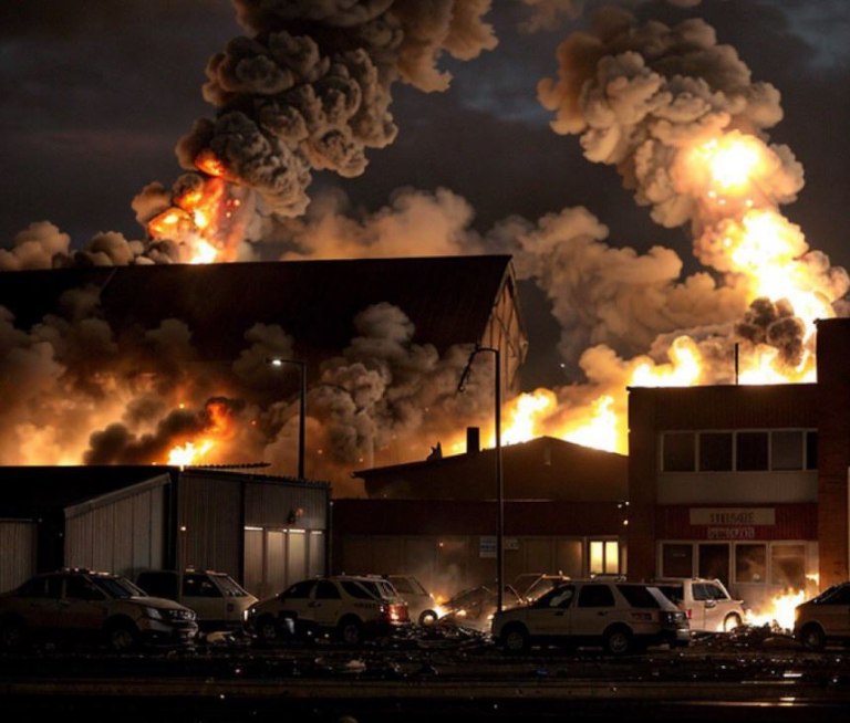 Αγγλία: Μεγάλη φωτιά από ισχυρή έκρηξη σε βιομηχανική μονάδα στο Σουίντον