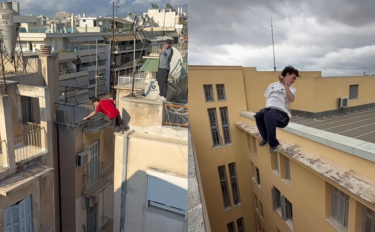 Γάλλος αθλητής του παρκούρ