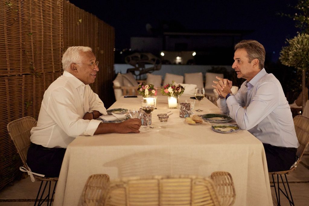 Δείπνο στην οικία του παρέθεσε ο Κυριάκος Μητσοτάκης στον πρόεδρο του Ευρωπαϊκού Συμβουλίου