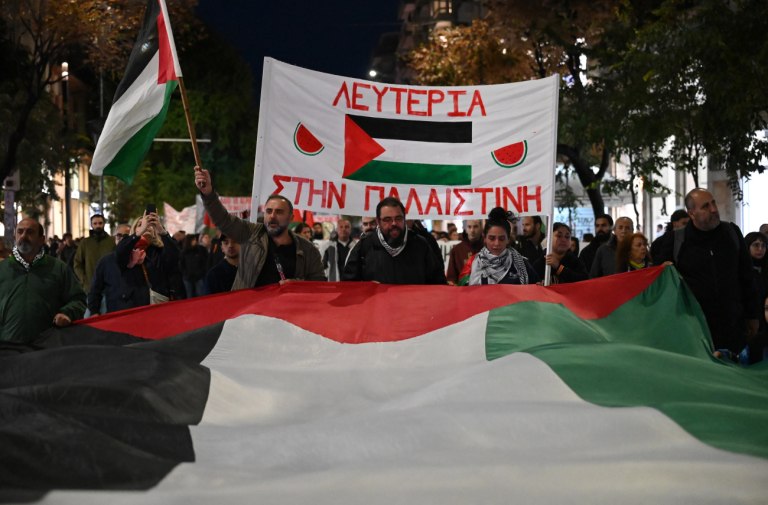 Πορεία στη Θεσσαλονίκη για την Παλαιστίνη και την αναχαίτιση του στόλου για τη Γάζα