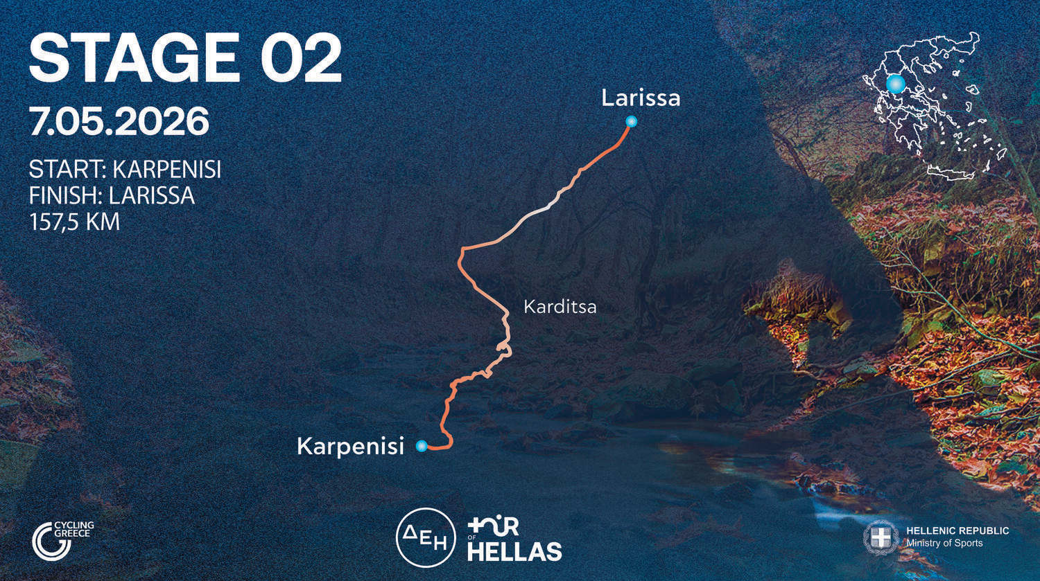 ΔΕΗ tour of Hellas 2026  Στη Λάρισα ο τερματισμός του 2ου Εταπ