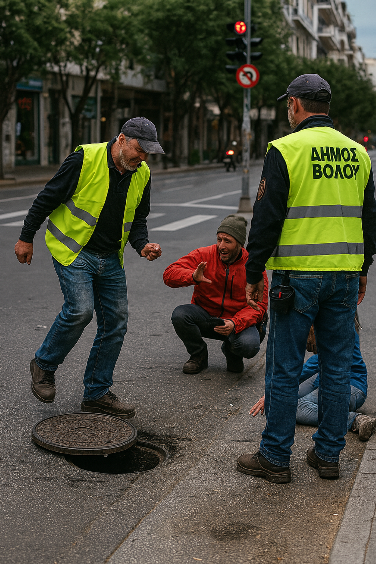 Τραυματίστηκε υπάλληλος  του δήμου Βόλου κατά τη συντήρηση φωτεινών σηματοδοτών