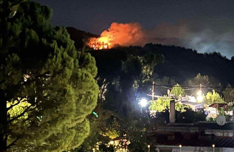 Φωτιά στη Ρόδο  Καίει σε δασική έκταση ανάμεσα σε Αρχίπολη και Ελεούσα