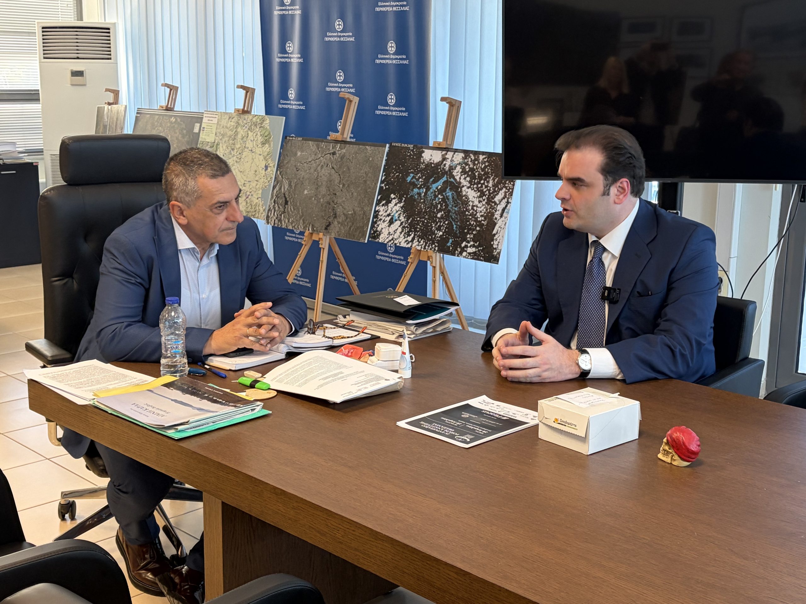 Λάρισα: Τελωνείο, τεχνολογία και Συνεδριακό Κέντρο στο επίκεντρο της συνάντησης Πιερρακάκη  Κουρέτα