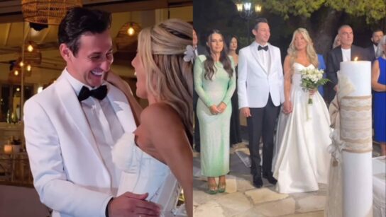 Πάνος Καλίδης  Λεάννα Μάρκογλου: Νέο βίντεο από τον γάμο του ζευγαριού με κουμπάρο τον Τόνυ Μαυρίδη