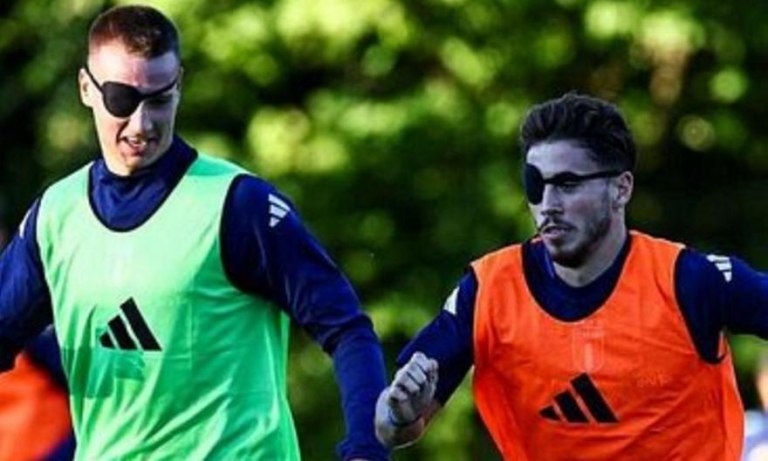 Προπόνηση με το ένα μάτι κλειστό: Η ιδιαίτερη μέθοδος του Μπαλντίνι στην Ιταλία Κ21 (pic)