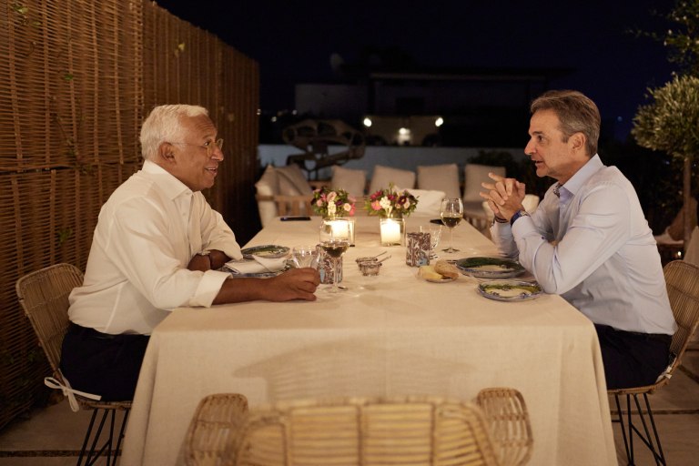 Δείπνο στον Αντόνιο Κόστα παρέθεσε ο πρωθυπουργός Κυριάκος Μητσοτάκης