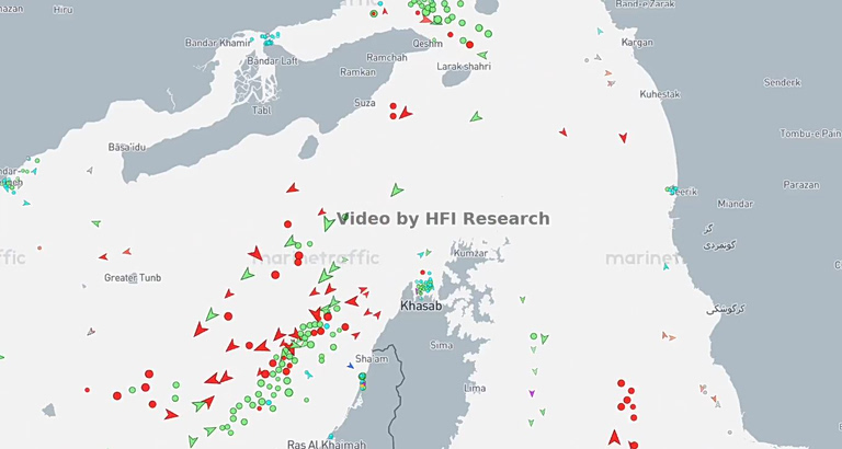 Στενά του Ορμούζ: Από την έντονη κινητικότητα στην ακινησία  Το σοκαριστικό βίντεο των 12 δευτερολέπτων