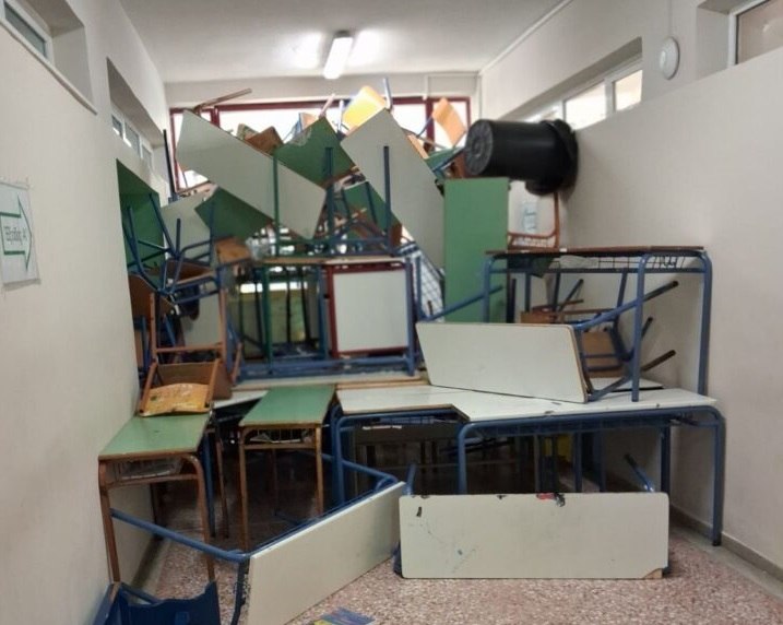Εκτεταμένες φθορές στο γυμνάσιο Ραφήνας μετά τη λήξη κατάληψης  Εικόνες θλίψης και οργής, λέει ο δήμος
