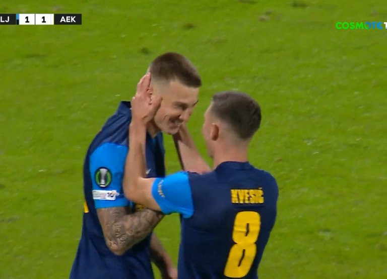 Η Τσέλιε ισοφαρίζει την ΑΕΚ σε 1-1  Δείτε τα δύο γκολ (vids)
