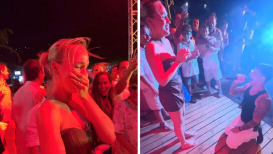 Ο Ηλίας Μπόγδανος έκανε πρόταση γάμου στην Αλεξάνδρα Εξαρχοπούλου στην Άνδρο  Δείτε το βίντεο