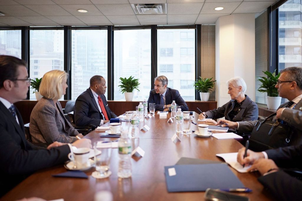 Επαφές Μητσοτάκη στη Νέα Υόρκη με Lockheed Martin και ExxonMobil