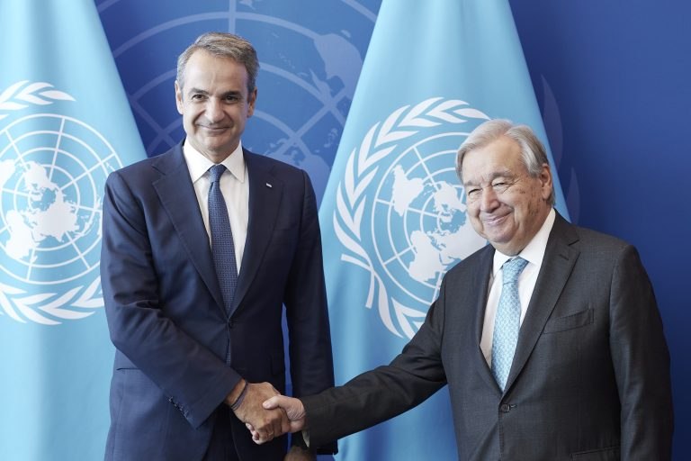 Συνάντηση Μητσοτάκη με τον ΓΓ του ΟΗΕ Αντόνιο Γκουτέρες  Συζήτησαν και για το Κυπριακό