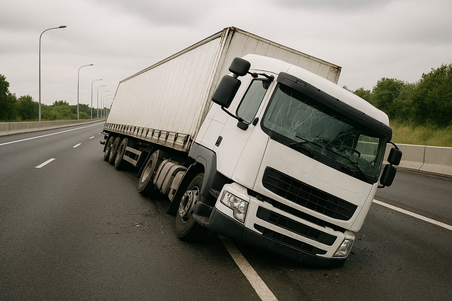 Βελεστίνο: Νταλίκα εξετράπη της πορείας της στην ΠΑΘΕ  Κλειστή η κυκλοφορία για τρεις ώρες