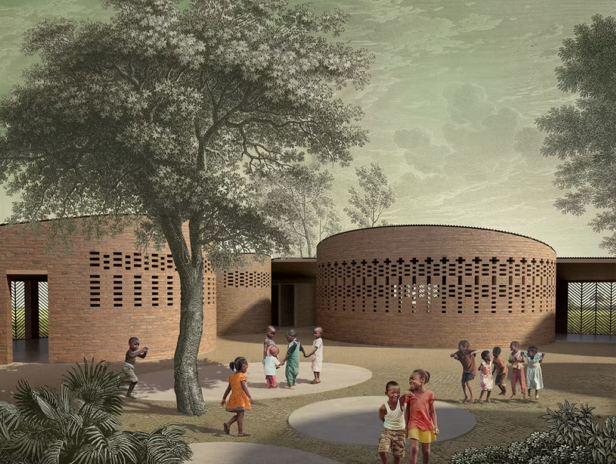 Ένα νηπιαγωγείο με καμπύλες και φυσικά υλικά σχεδίασε για τη Σενεγάλη ο Πρόεδρος του Τμήματος Αρχιτεκτόνων Μηχανικών του Π.Θ.