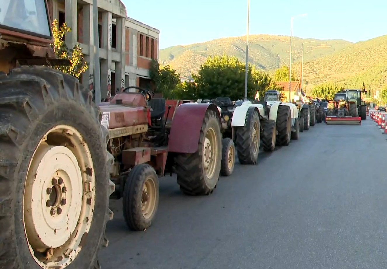 Διαμαρτυρία αμυγδαλοπαραγωγών στο Συκούριο Λάρισας στο πλαίσιο της 22ης Γιορτής Αμυγδάλου