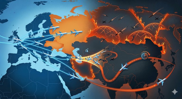 Οι ουρανοί στενεύουν: Πώς οι πόλεμοι αυξάνουν τη διάρκεια των πτήσεων