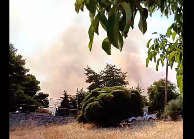 Φωτιά στην Αγία Ελένη Τροιζηνίας – Εντολή εκκένωσης από το 112 – Σηκώθηκαν 6 εναέρια μέσα