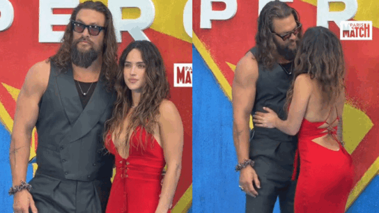 Jason Momoa: Φιλιά στο κόκκινο χαλί με την Adria Arjona